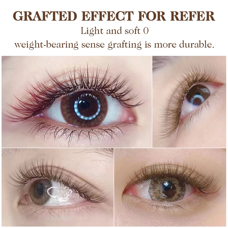 NATUHANA Gekleurde Wimper Uitbreiding Individuele Kleurrijke Lash voor make-up Melard Kleur Wimpers Bruine Kleur Faux Wimpers