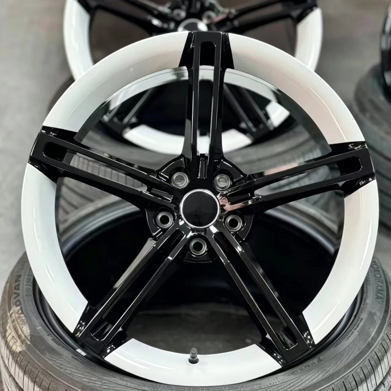 *forSilver Staggered Flow Formed Forged Aluminium Alloy Multi Spoke Racing Wheels 5x100 5x112 5x114.3 Universal Fitment New