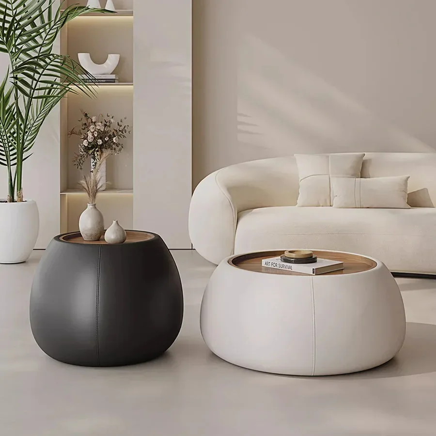 Modern Coffee Table Wood Platform Ornament Unique Coffee Table Nordic Round Home Made Italian Luxury Set Stolik Kawowy Furniture