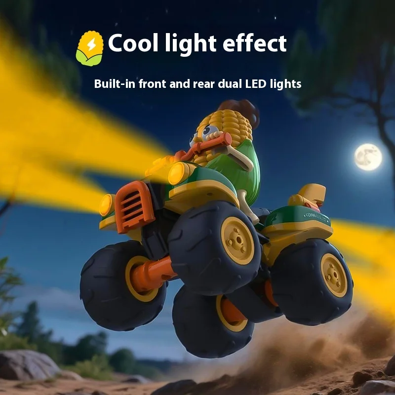 Y02 Pineapple Y03 Eggplant Y06 Corn Y07 Pea Remote Control Car Simulation Vegetable Off-Road Vehicle Cool Lights Rc Racing Toy