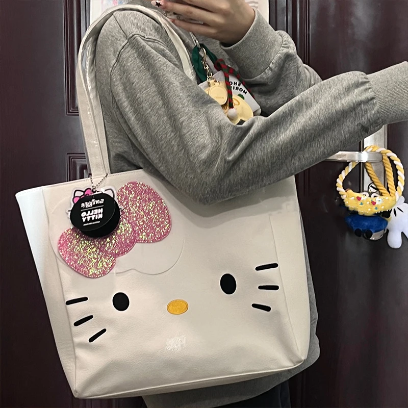 

Genuine Australia Smiggle Co Hellokitty Leather Large Capacity Commuting Hand-Held Shoulder Bag Student Bag Girl Birthday Gifts
