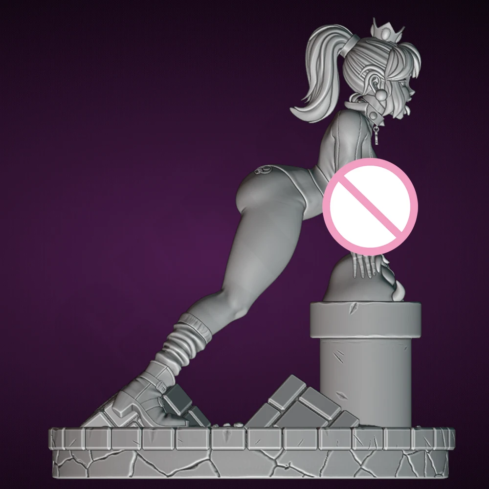 1/24 3d Printing Model Kit Sexy Girl Princess Peach NSFW Resin Figure Model Kit DIY Miniature Reduction Statue Unpainted Toys