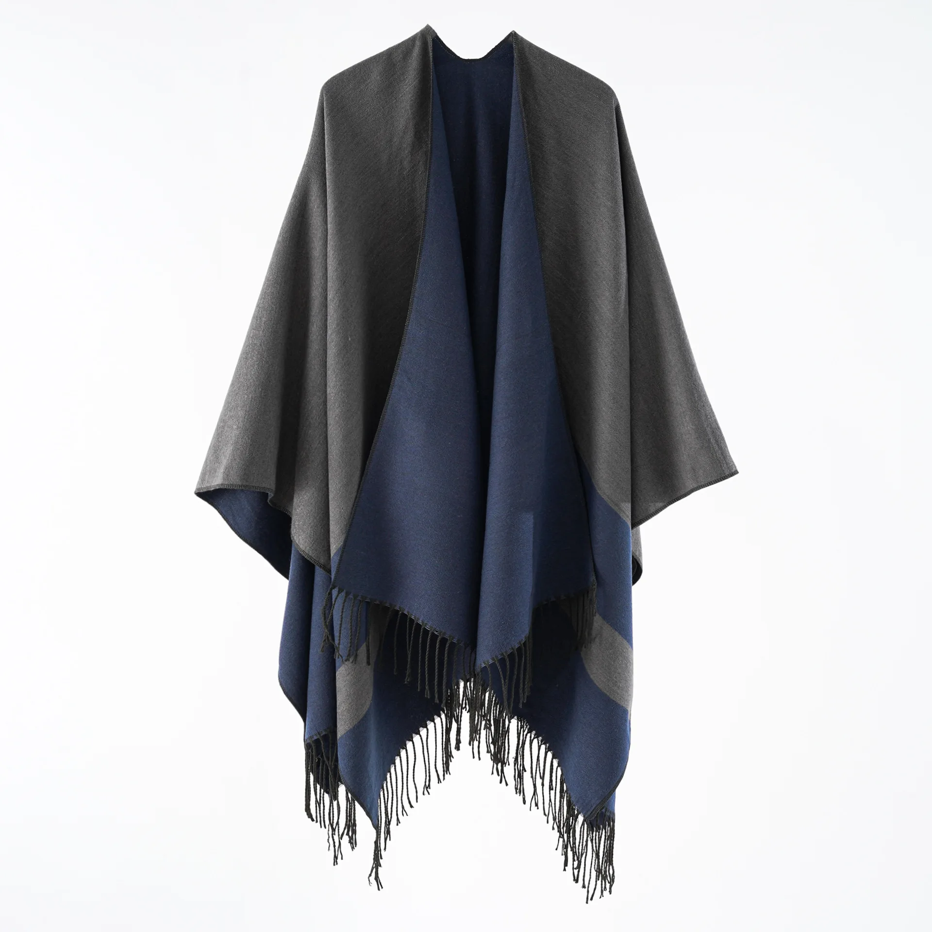 A lady\'s shawl, imitation cashmere, split scarf, cape to keep warm, and a double-sided shawl over lady Tzitzit