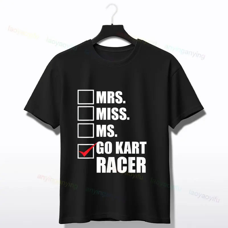 Funny Go Kart Racing Race Style Karting Go-Cart Racer T-Shirt Round Neck Short Sleeve 100% Cotton Tshirt Ideal for Sports