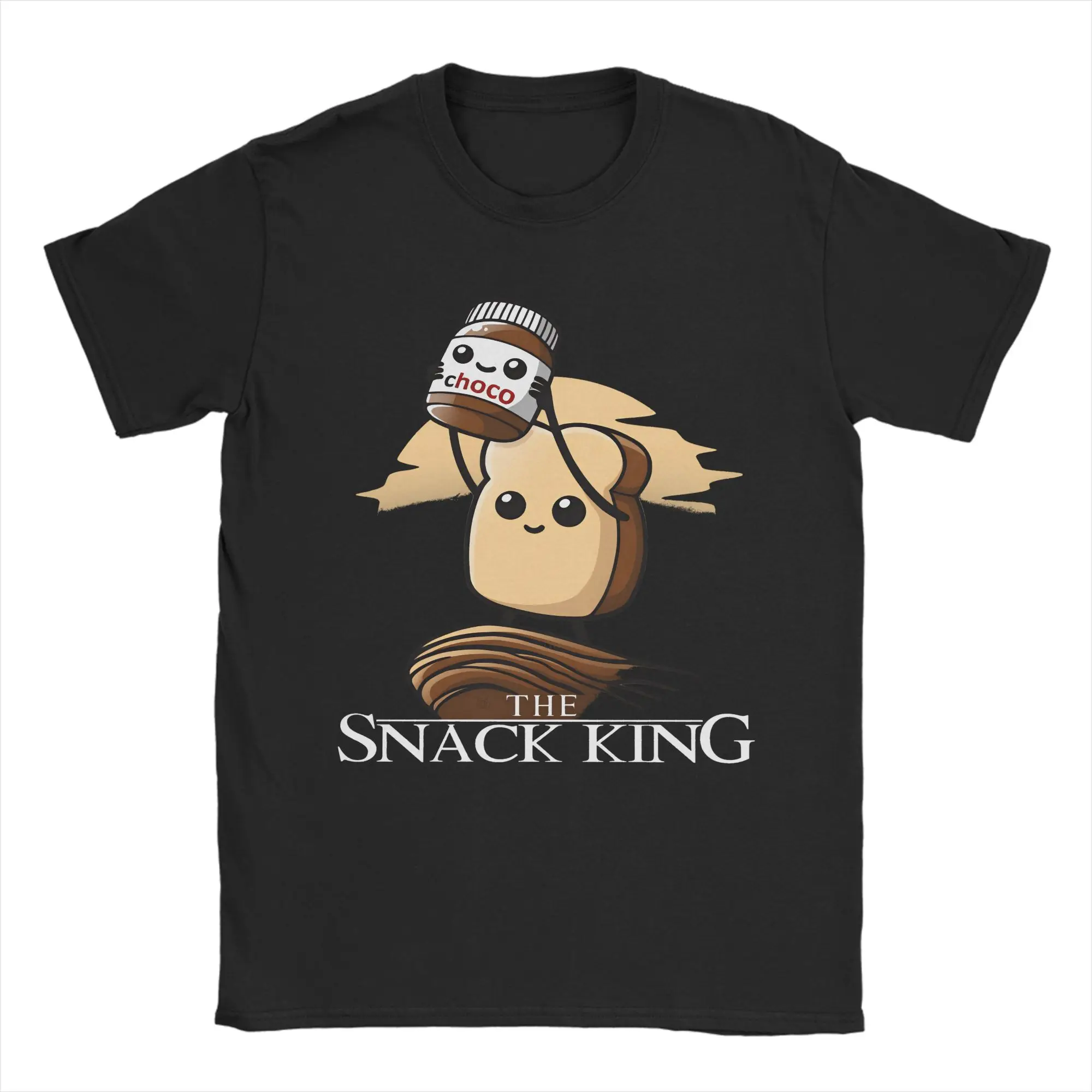 Camiseta Nutella The Snack King, camisetas Harajuku de verano, ropa de talla grande con cuello redondo de algodón puro para hombre, camiseta Vintage de manga corta