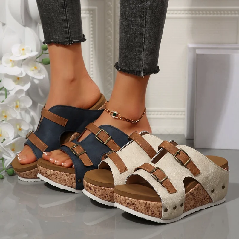 

Women's Platform Slippers Fashion Wedges Sandals Summer New Casual Slippers for Women Open Toe Beach Slippers Босоножки Женские