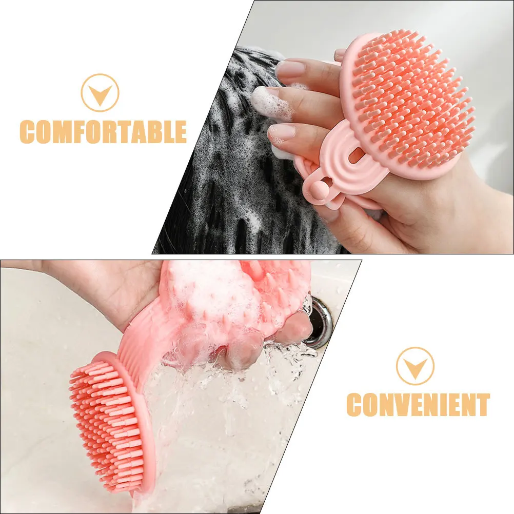 

FRCOLOR Щетка для кожи головы Мягкий силиконовый шампунь-отшелушивающий аппарат для сухих и влажных волос