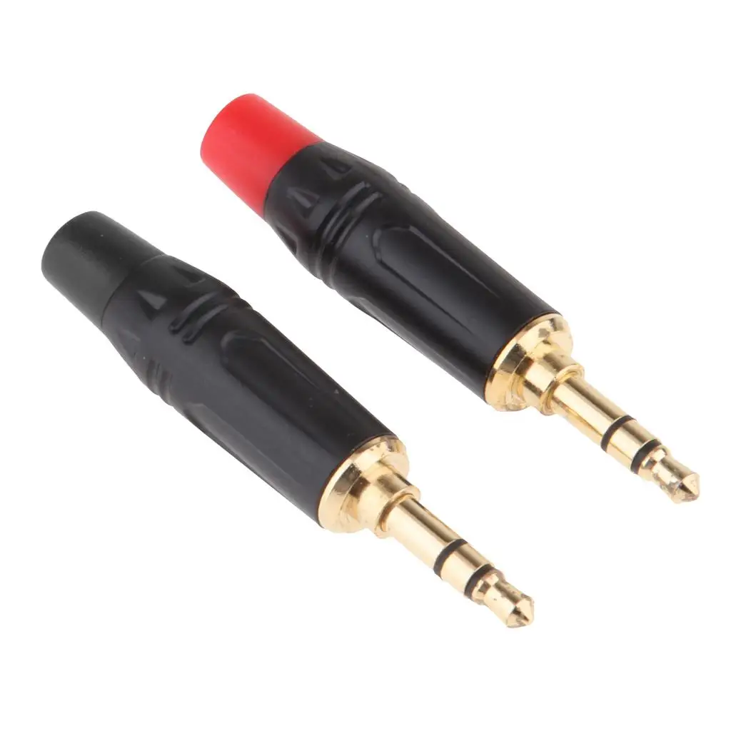 

2Pieces 3.5mm 3Pole Male Headphone Stereo Jack Plug Metal Audio Soldering