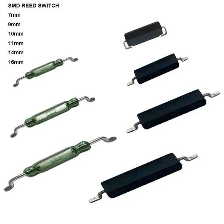 Micro Vibration-Resistant Magnetic SMD Plastic-Molded Dry Reed Switches Sensor All Sizes 7mm 9mm 10mm 11mm 14mm 16mm