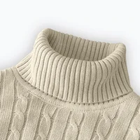 2025 New Men's High Neck Sweater Solid Color Pullover Knitted Warm Casual Turtleneck Sweatwear Woolen Mens Winter Outdoor 2028 - Image 2