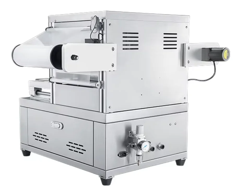 DJT-270G Desktop Type Flushing Airflow Replacement Pneumatic Driven Modified Atmosphere Packaging Film Tray Sealing Machine