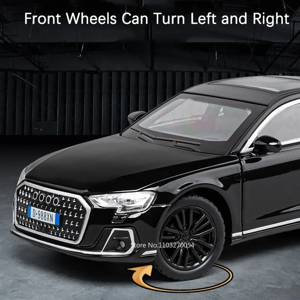 1:32 A8 RS7 자동차 합금 모델 장난감 다이캐스트 차량 6 도어 열림 사운드 라이트 풀백 고무 타이어 어린이 장난감 소년의 생일 선물