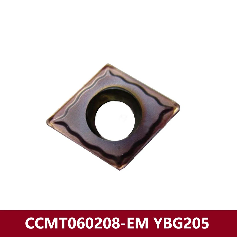 CCMT060208-EM YBG205 Original CCMT060208 EM CCMT 060208 CCMT2(1.5)2-EM Carbide Inserts CCMT0602 CCMT06 CNC Lathe Cutter Tools