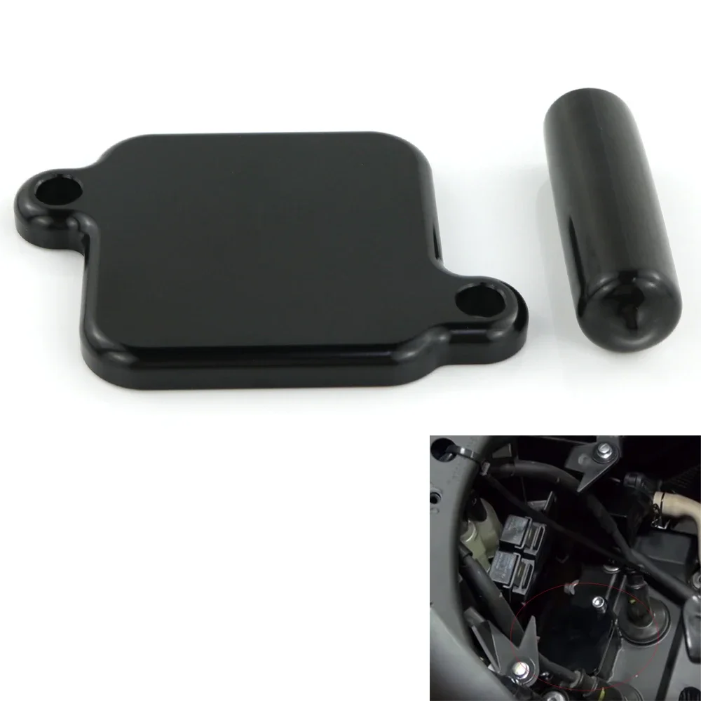 

Аксессуары для мотоциклов Yamaha YZF-R3 R3 R25 2015-2019: Заглушки для отверстий (Smog Block Off Plates) из ЧПУ алюминия, черные/серебристые