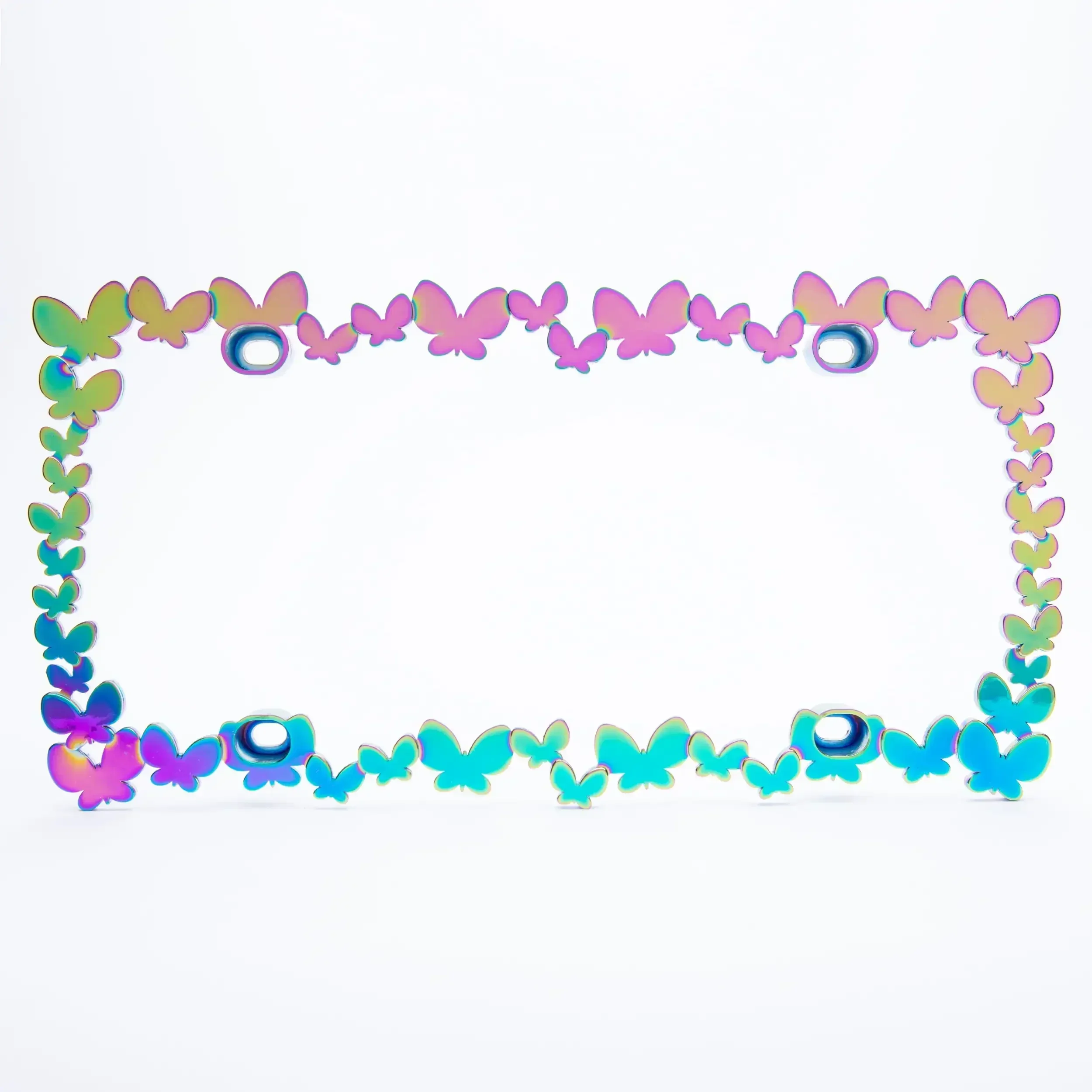 إطار لوحة كروم على شكل فراشة الحرباء - إكسسوارات سيارة مخصصة للنساء، أفكار هدايا #3