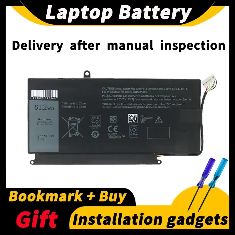 

For Dell Vostro 5460 5470 5560 5480 5439 14-5480 Inspiron 14 5439 VH748 11.1V 51.2wh Laptop Battery