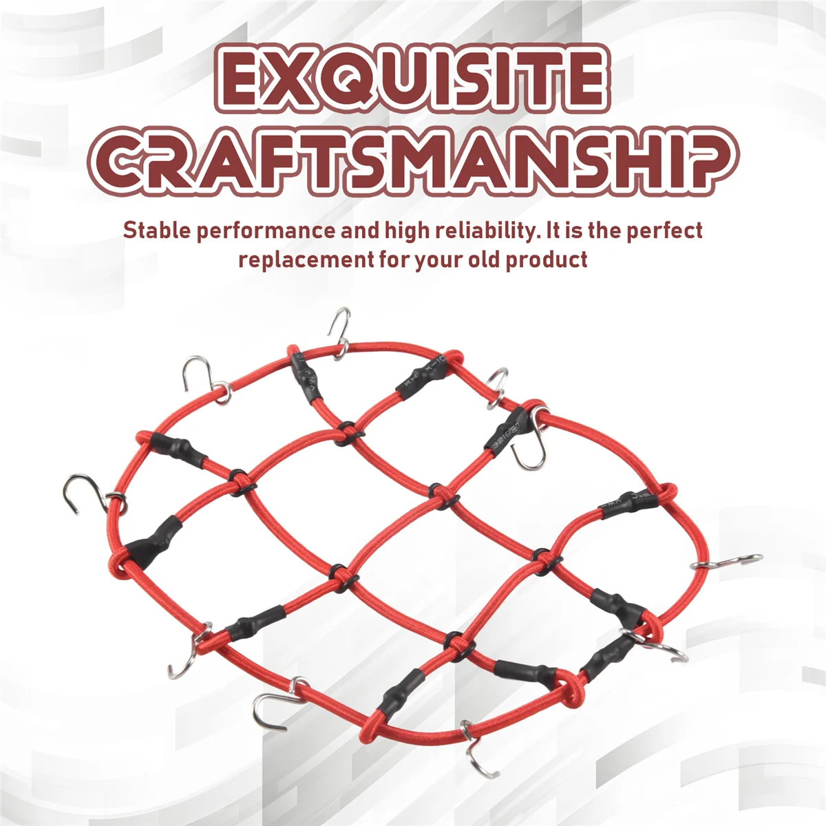 BAAA-RC ملحقات قطع غيار السيارات شبكة أمتعة مرنة لـ 1/12 MN D90 D99 MN99S، أحمر