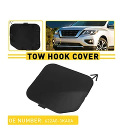 1Pc Black Plastic Front Bumper Tow Hook Eye Cover Cap 622A0-3KA0A Replacement For Nissan Pathfinder 2013-2017 Car Auto Accessory