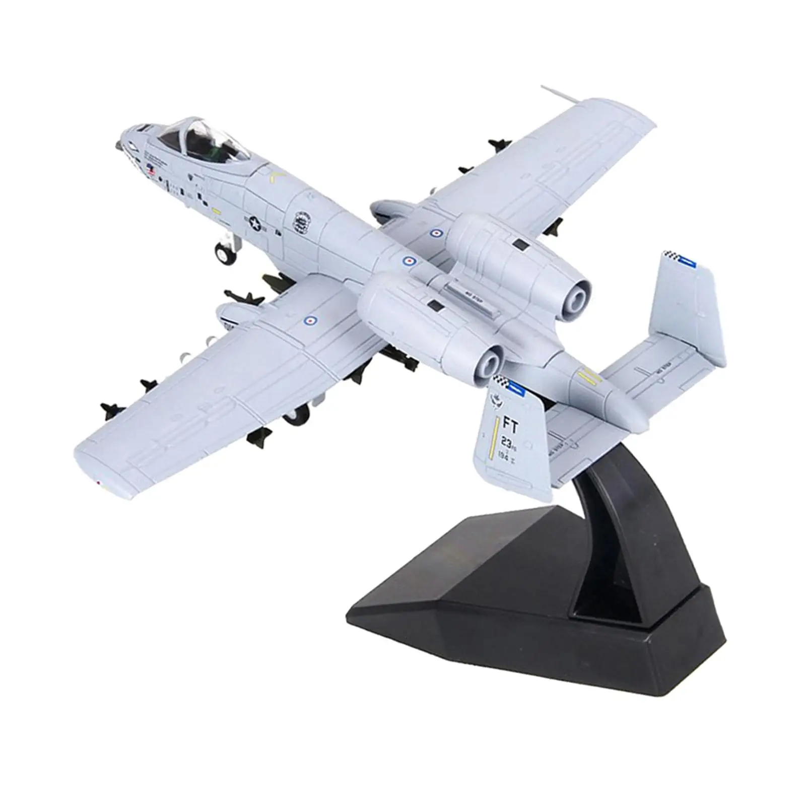 1:100 Diecast realista A-10 avión de ataque modelo juguetes decoración regalo