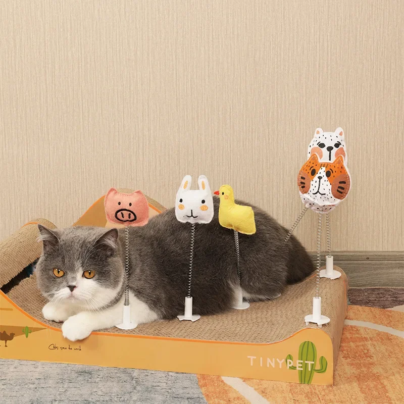 Misspet hundred-plug rocking music, teasing cat weapon, doll spring tumbler toy, self-hi cat toy