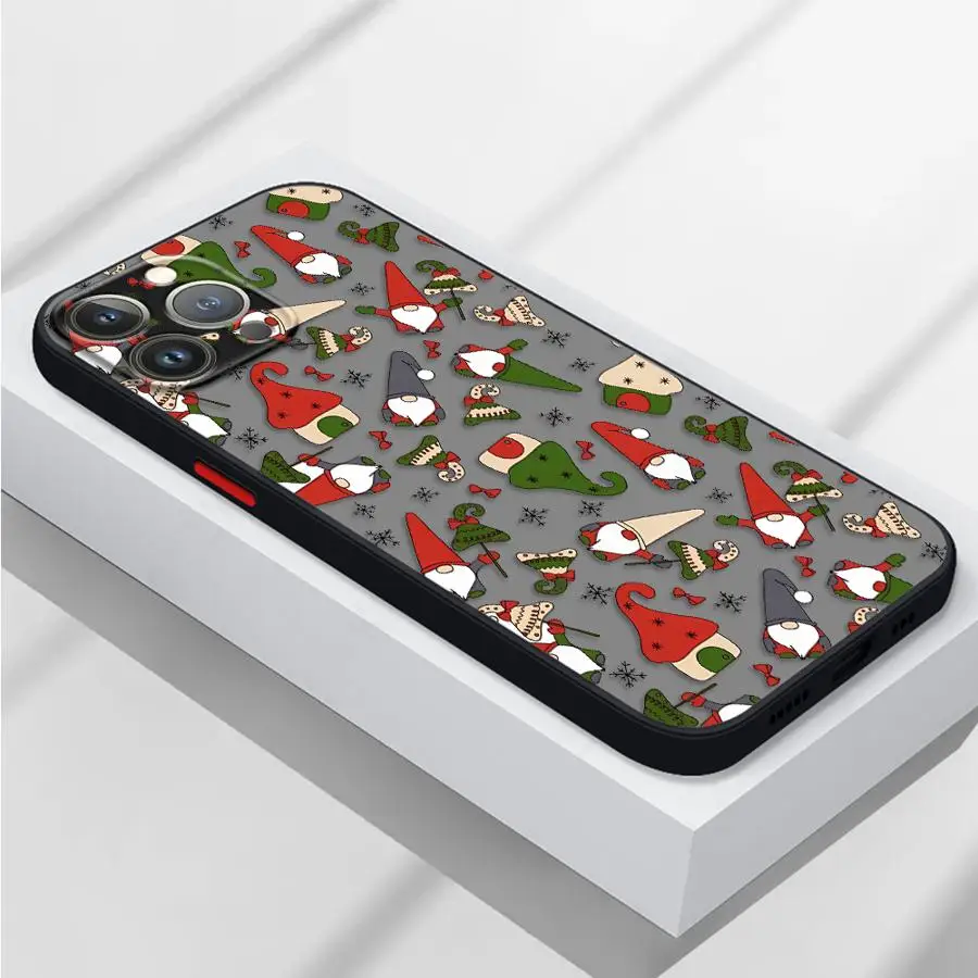 Rückseite Handyhülle für iPhone XS 7 8 11 12 13 Mini 15 Plus 16e 16 Pro Max 14 17 Air Cartoon Weihnachten Weihnachtsmann