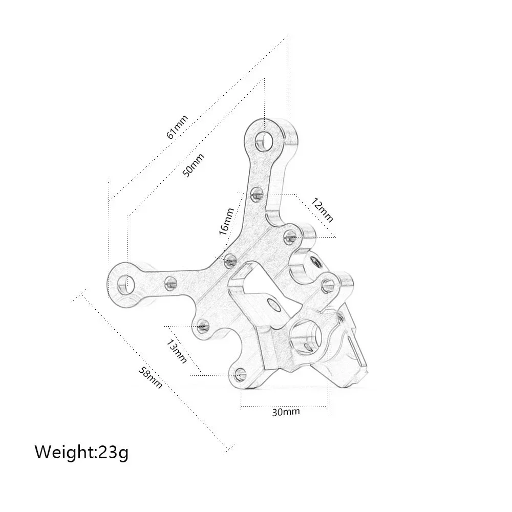 금속 6061 # 아라 320500   RC 크롤러 1/7 1/8 Arrma 6S OUTCAST FELONY KRATON MOJAVE TALION용 센터 브레이스 전면 마운트