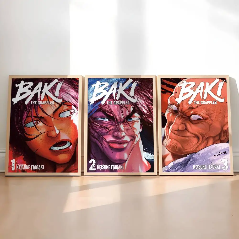 

Hot Blood Anime B-Baki The Grappler Poster High-Quality Aesthetic Wall Painting Stickers For Dormitory And Living Room Decor