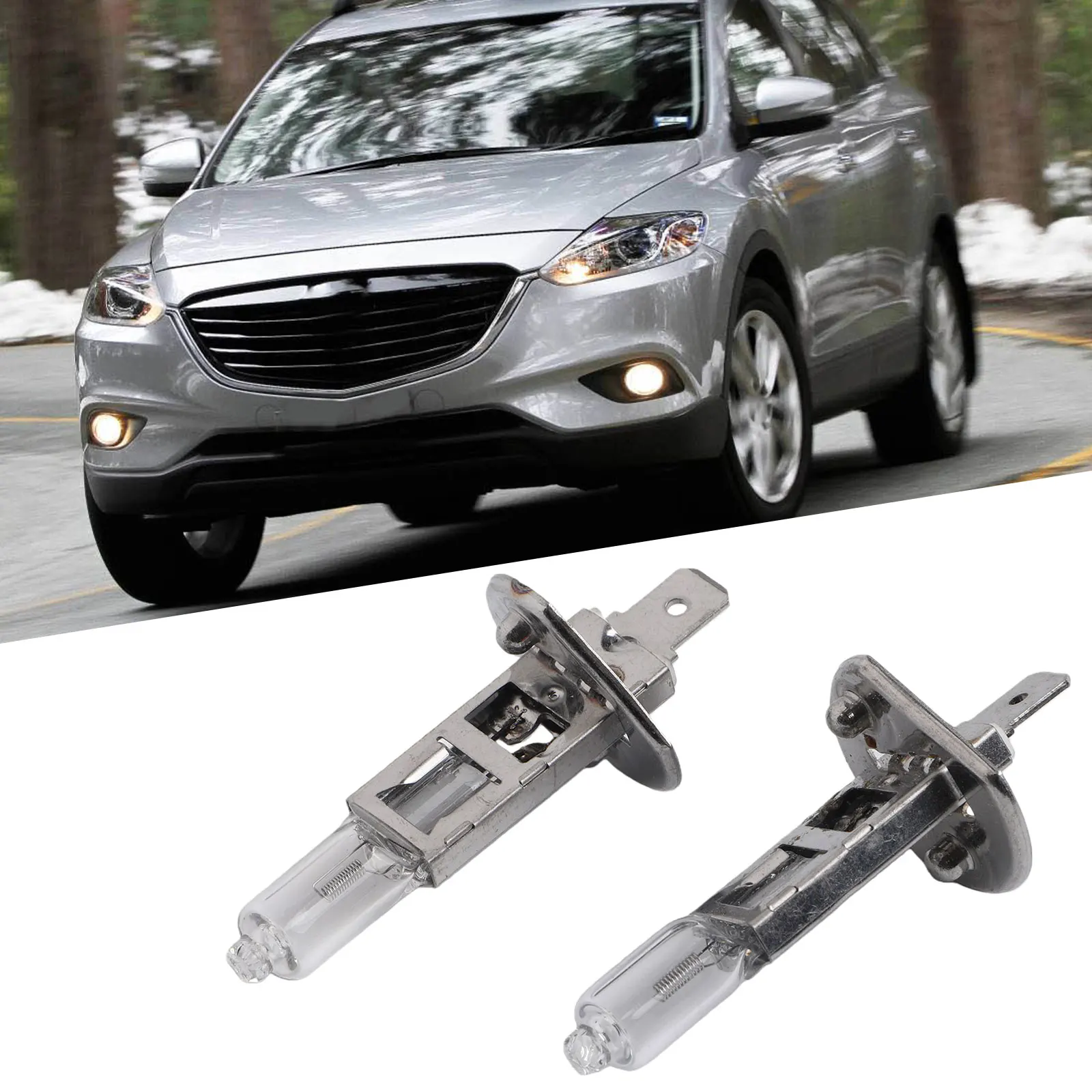 High Quality Auto Accessories H1 Headlamp Bulbs Headlight 2 Pcs Auto Parts Clear Colour Fog Light Bulbs Foglamp