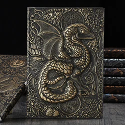 Cahier d'écriture en relief 3D Flying Dragon Journal, couverture en cuir faite à la main, A5, cadeau pour hommes, voyage, notes ThouXI, poésie