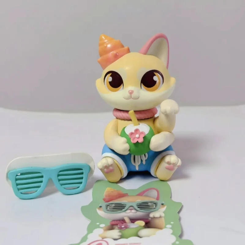 

Cassy Cat Blind Box Summer Drinks Series Toys Kawaii Figure Anime Model Birthday Gifts Mysterious Surprise Box Trend Play Toy