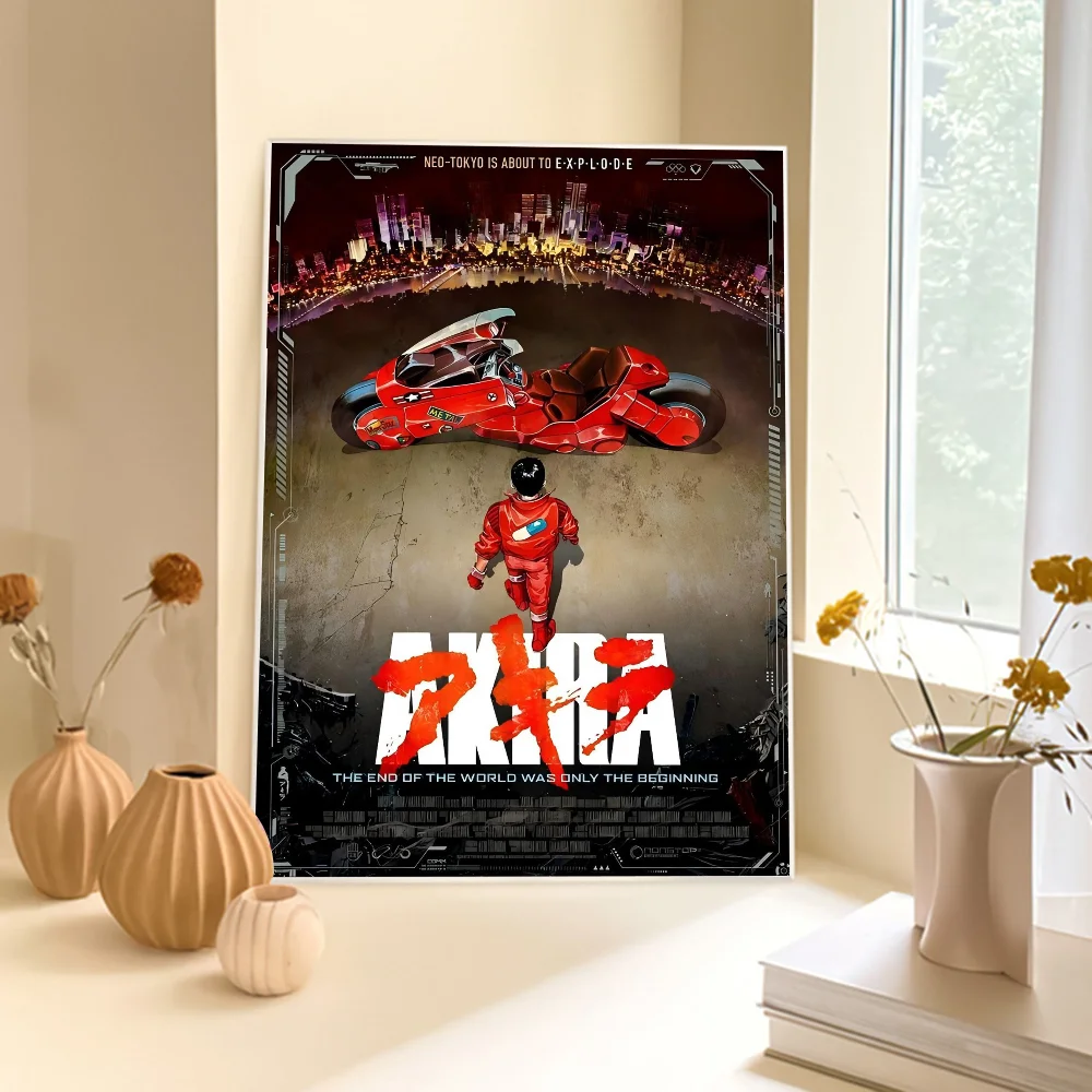 أكيرا أنيمي الفيلم الكلاسيكي الملصقات HD جودة ملصق جدار الفن اللوحة دراسة الشمال ديكور المنزل