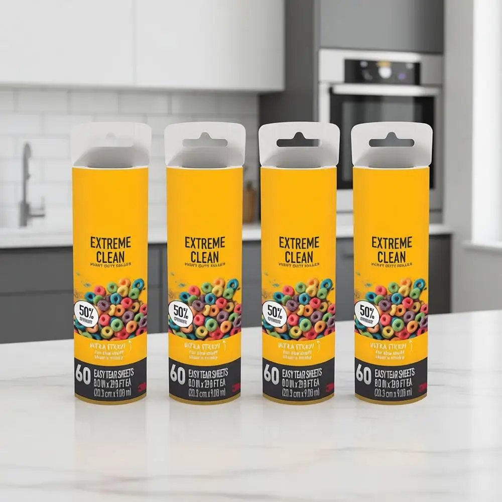 

Сменные блоки для ролика-щетки для удаления шерсти животных с одежды и обивки, 60 листов в рулоне, упаковка из 4 штук (всего 240 листов)