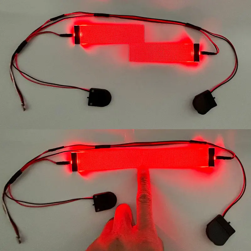 Rote flexible biegbare DIY LED Augen Cosplay Kits für X-Man Cyclops Maske Augen licht Zubehör Halloween Requisiten