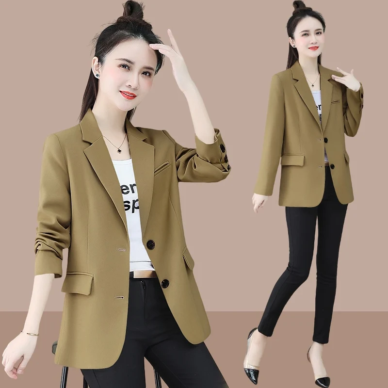 Solid Long Sleeved Blazers Fashion Comfortable Casual Office Design Single Button Temperament All-match Streetwear Blazer New