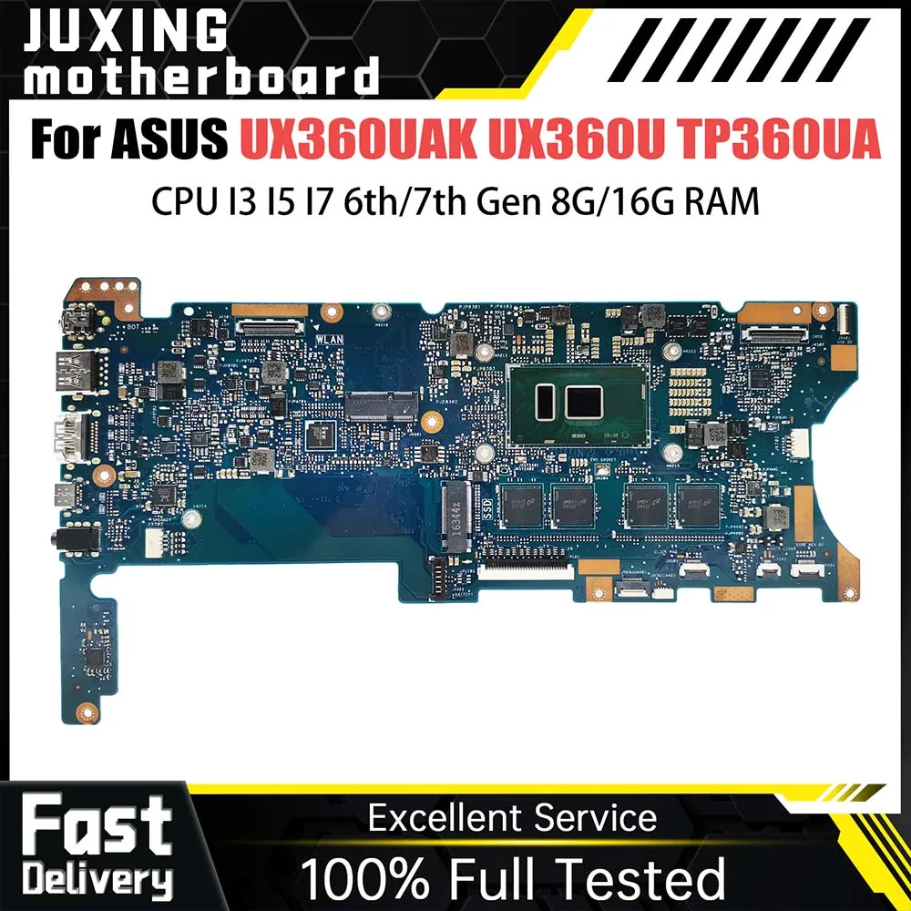 

UX360UA Notebook Mainboard For ASUS ZenBook UX360UAK UX360U UX360 TP360UA Laptop Motherboard CPU I3 I5 Gen 8G 16G RAM