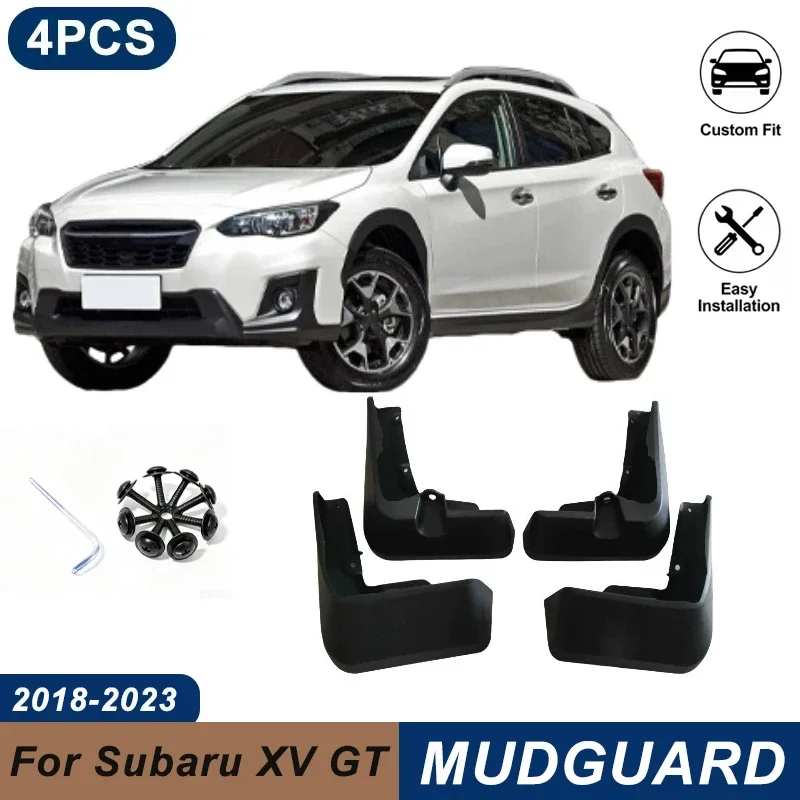 4PCS Car Mud Flaps For Subaru XV GT 2018-2023 Waterproof Anti-Splash Fender Mudguards Auto Exterior Accessories