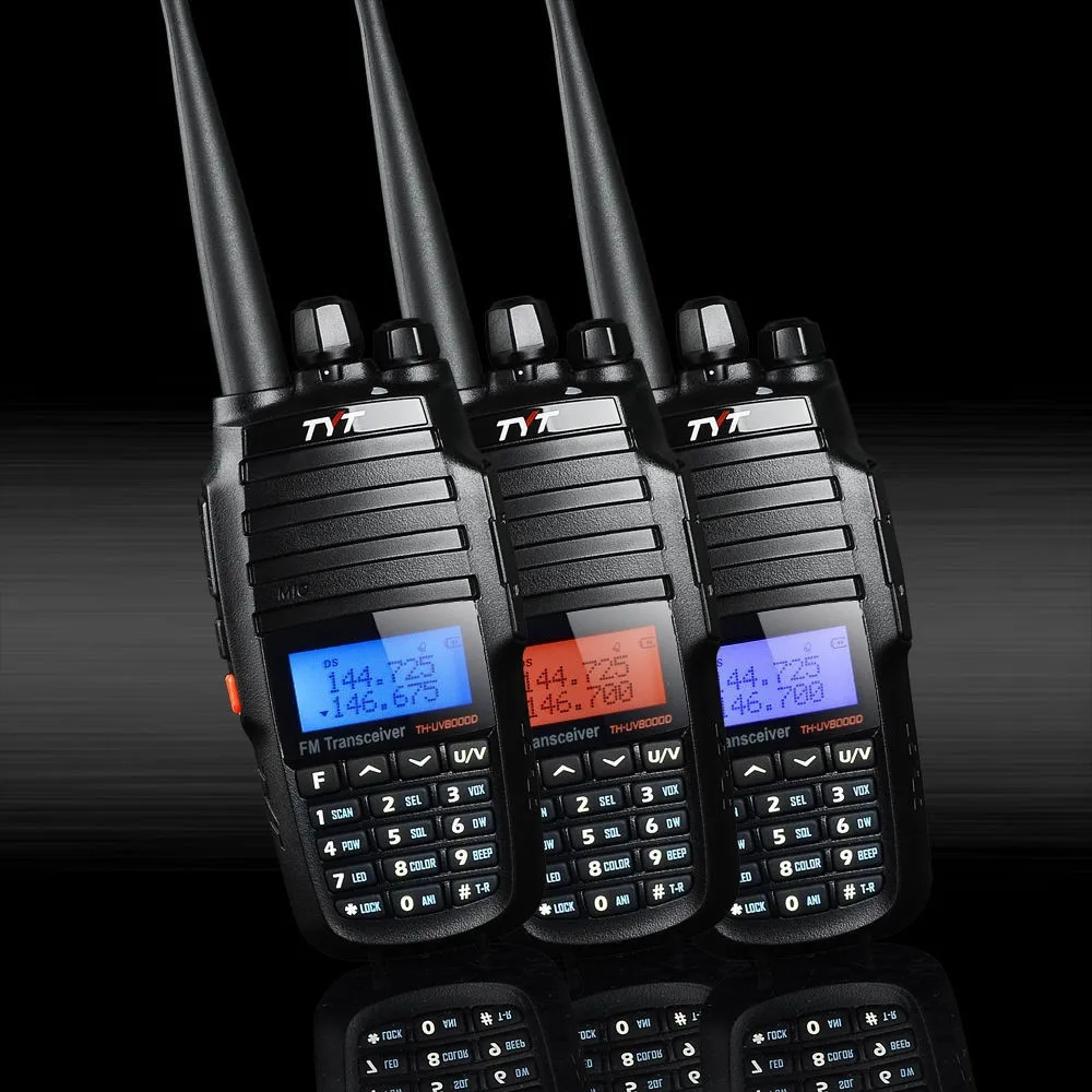 TYT TH-UV8000D 10W 3600mAh ręczne Radio, dwuzakresowy 136-174/400-520MHz Walkie Talkie 1pcs