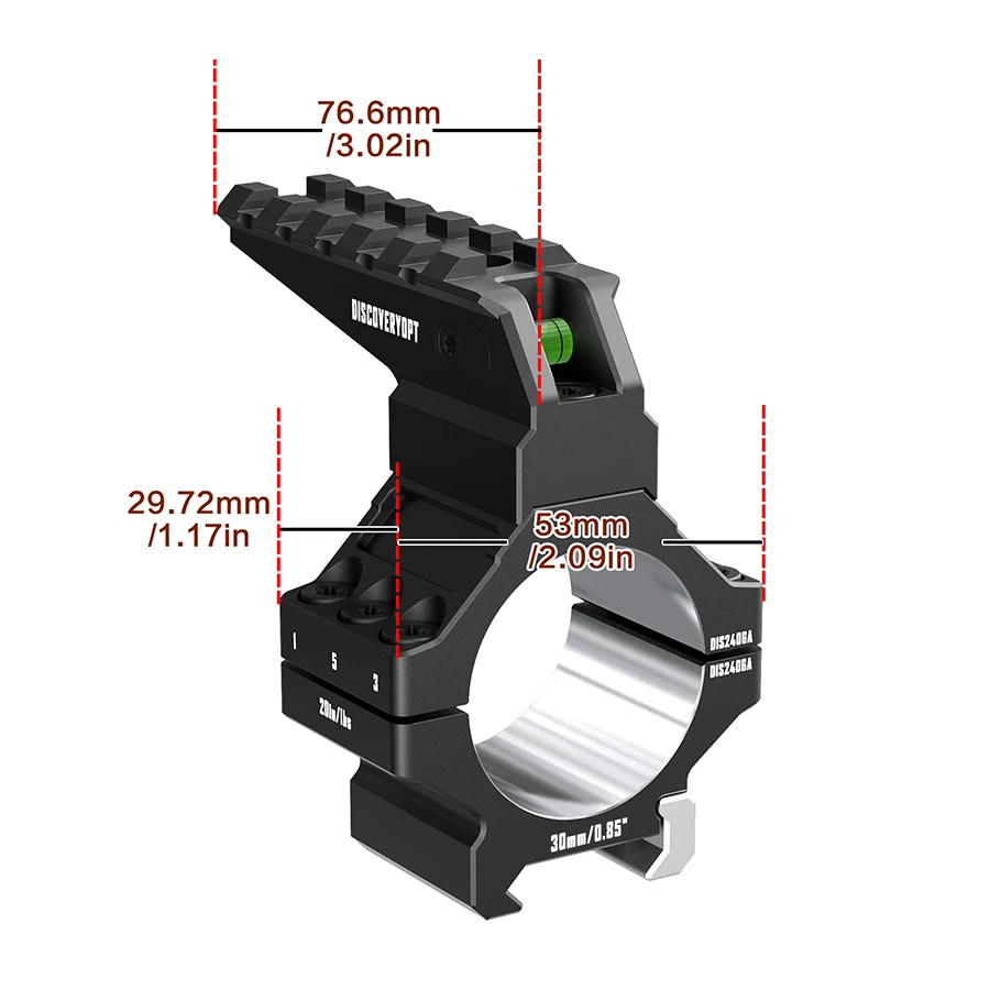 Discoverer Heavy-Duty Three-Pin Multi-Function Clamp High Precision 7075 Aluminum 0.85-1.25 Inch Clamp for Industrial Use