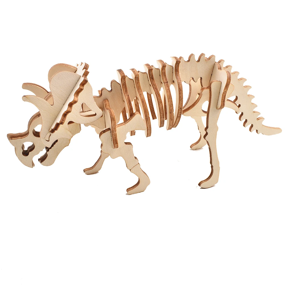 KGDUYC 12 Piezas Kits De Dinosaurios De Madera 3D – Manualidades Con Pintura Acrílica Y Marcadores – Rompecabezas Para Pintar Y Montar – Regalo Creativo Para Niños Y Niñas