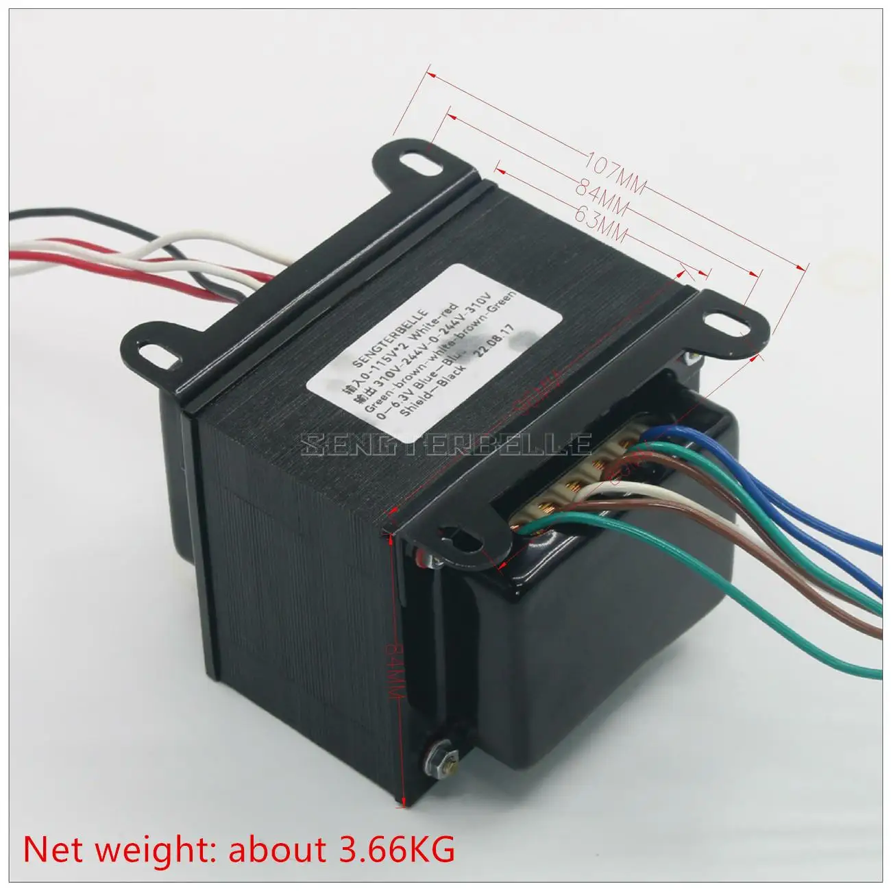 170 واط أمبير EI امدادات الطاقة محول 310V-244V-0-244V-310V + 6.3 فولت ل HiFi 6L6 أنبوب مضخم الصوت