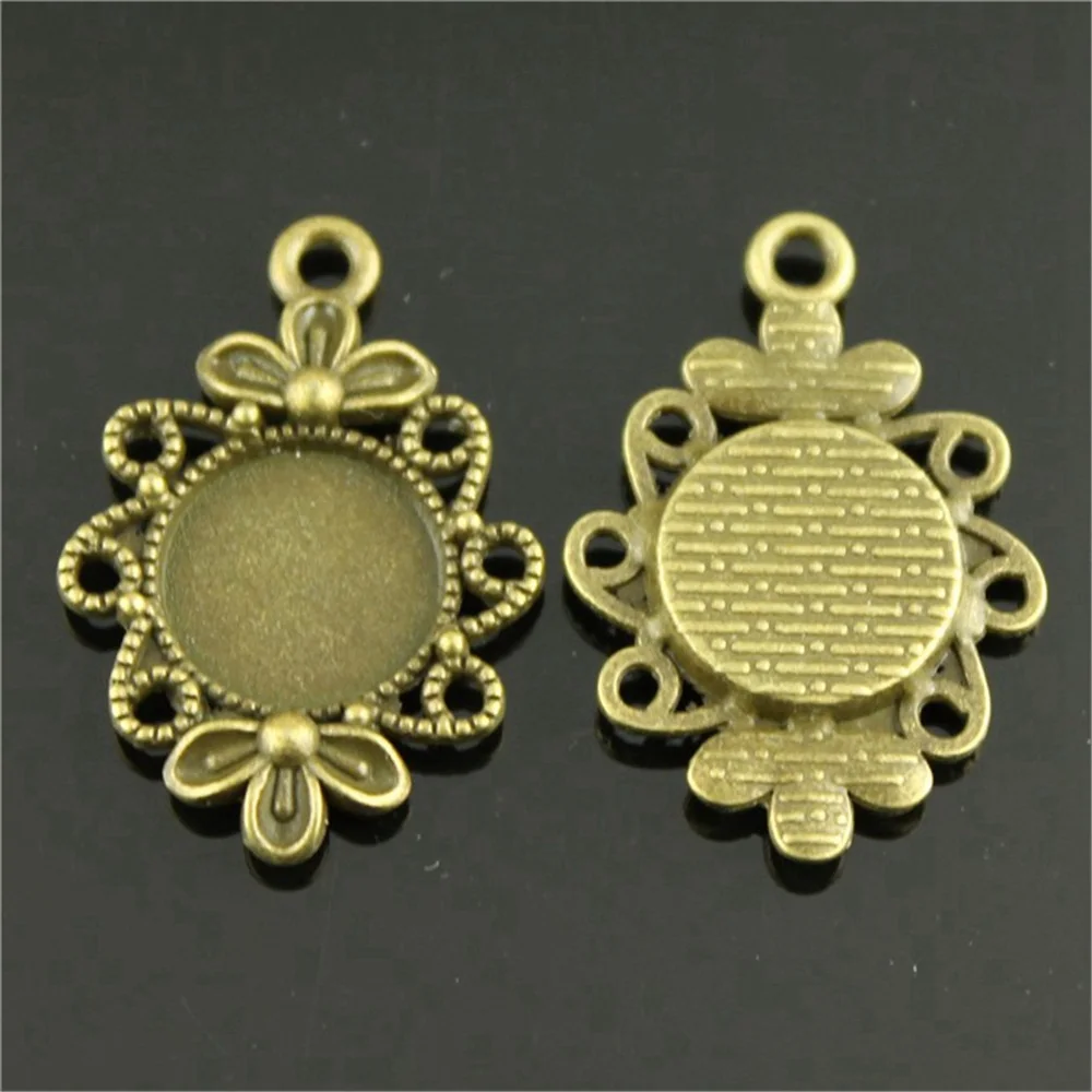 Items Girl Jewellery Fit Round 12mm Glass Cabochon Base Setting Tray Bezel Accessories Parts