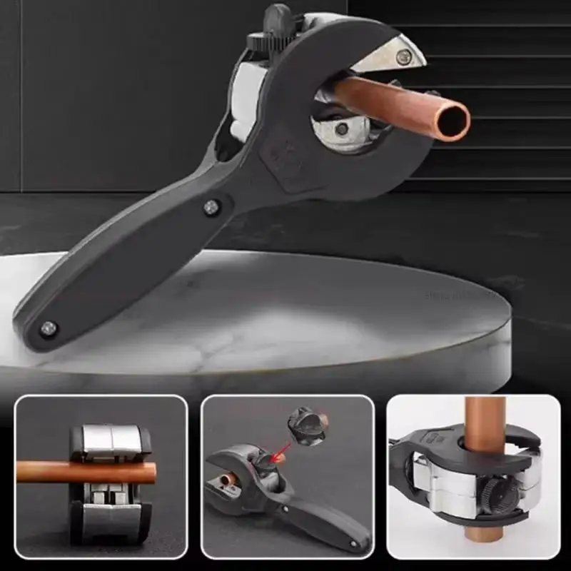 

Универсальный труборез для нержавеющей стали, меди, алюминия, ножницы с храповым механизмом, ручной инструмент для резки шлангов, труборез с храповым механизмом 8-29 мм