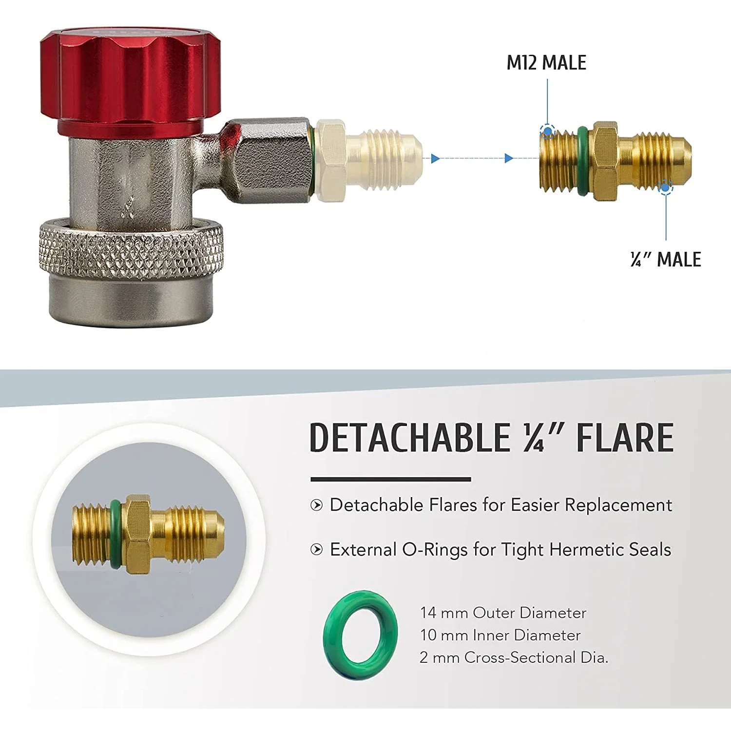 R134a R1234yf automobile fluoride meter connector adapter air conditioner refrigerant adjustable manifold fittings