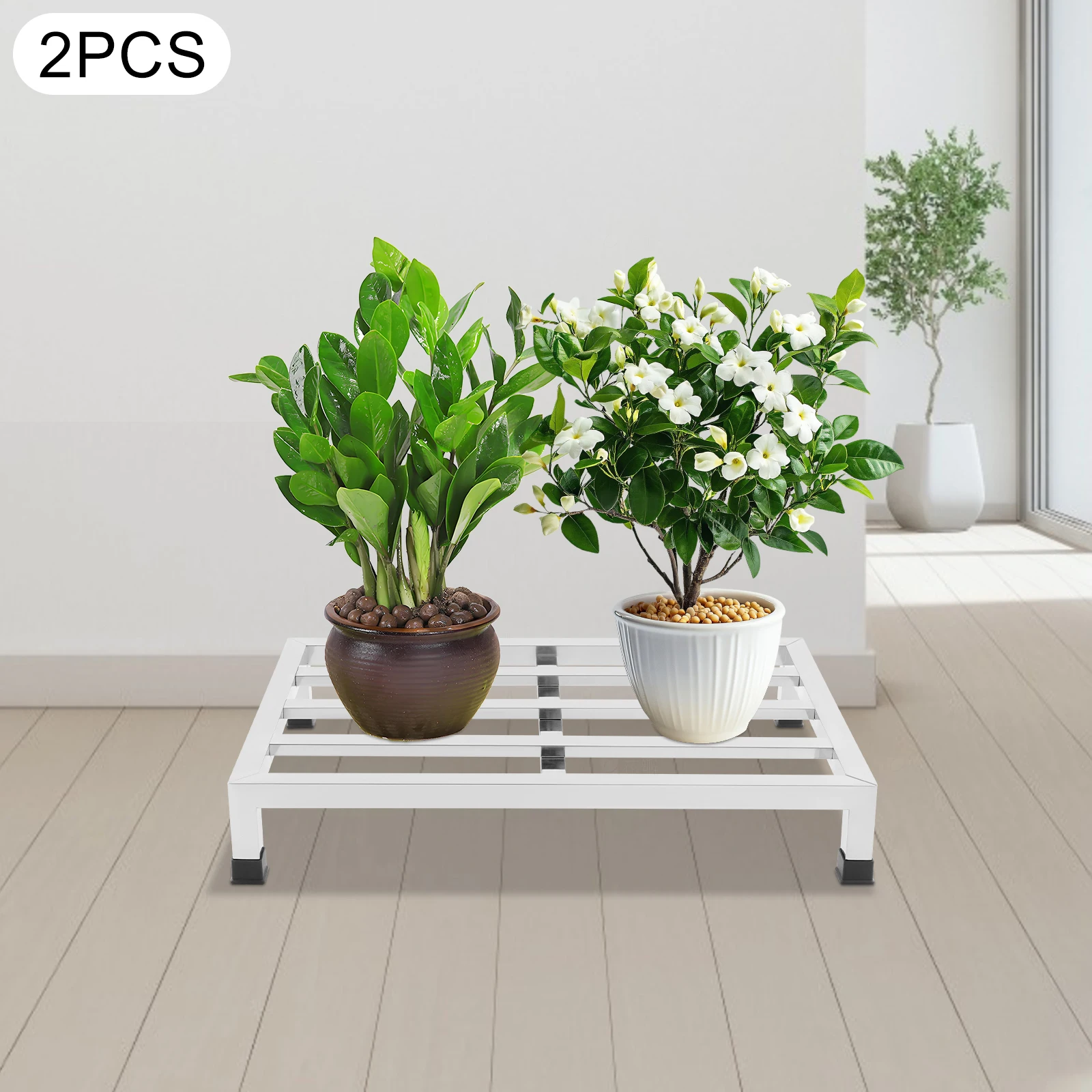 

Silver 2pcs 60x40x10cm Off The Ground Storage Base Stainless Steel Dunnage Racks Storage Dunnage Racks For Kitchens Supermarket