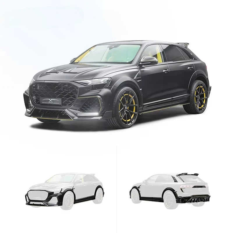 For 2025 Audi RSQ8 Upgrade MSY Style Body Kit Carbon Fiber Front Bumper Side Skirt Wheel Arch Rear Spoiler Rear Diffuser