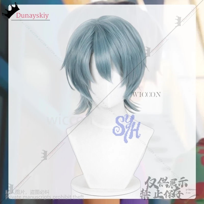 أنيمي فيلم شيطان ساجا بوي تأثيري سر الأرجواني الرمادي الباروكات الشباك إكسسوارات الشعر الاصطناعية قصيرة مستقيم الشعر هالوين كوس