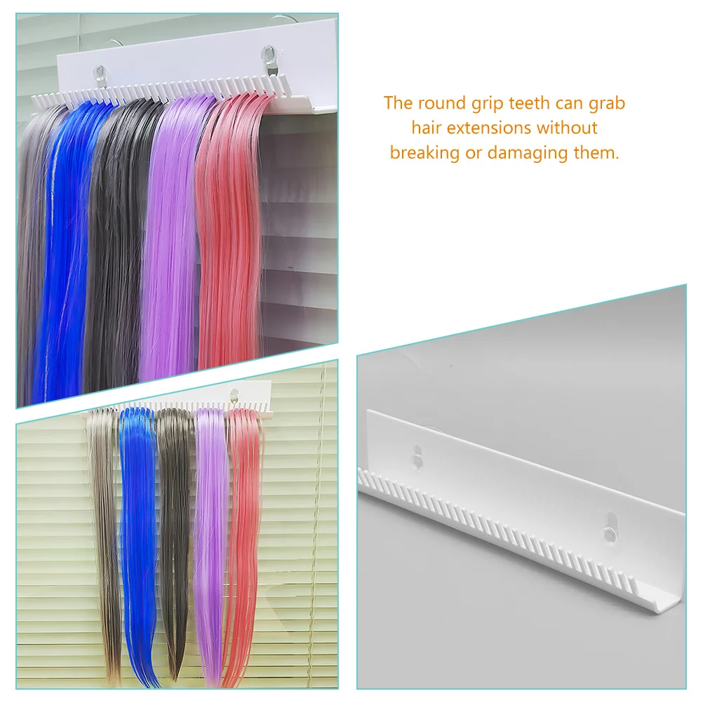 

Salon Display Stand Hair Extension Hanger Portable -curly Resin Holder with
