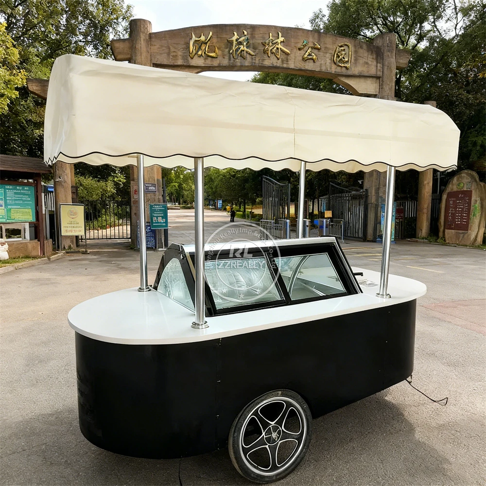 

Витрина для мороженого, морозильная камера, торговая тележка для мороженого, роскошная витрина для десерта с морозильной камерой и стойкой из нержавеющей стали