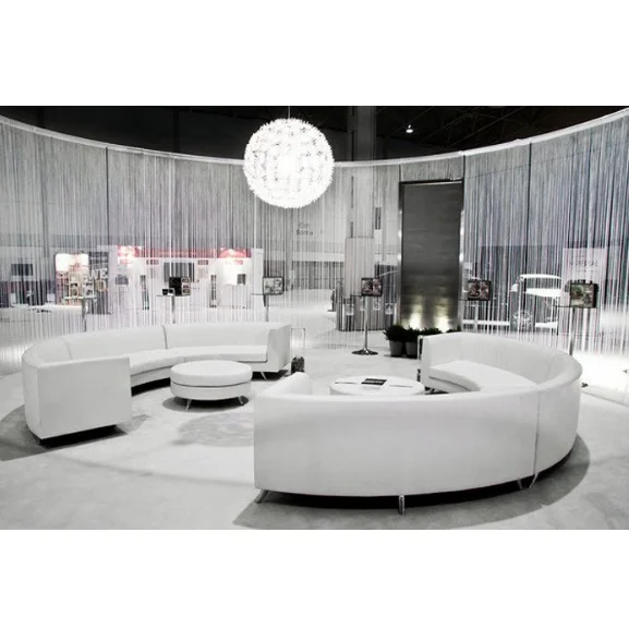 sofa sectional leather sofa Semi Circle Circular Couch round simples large hotel white relax sofas