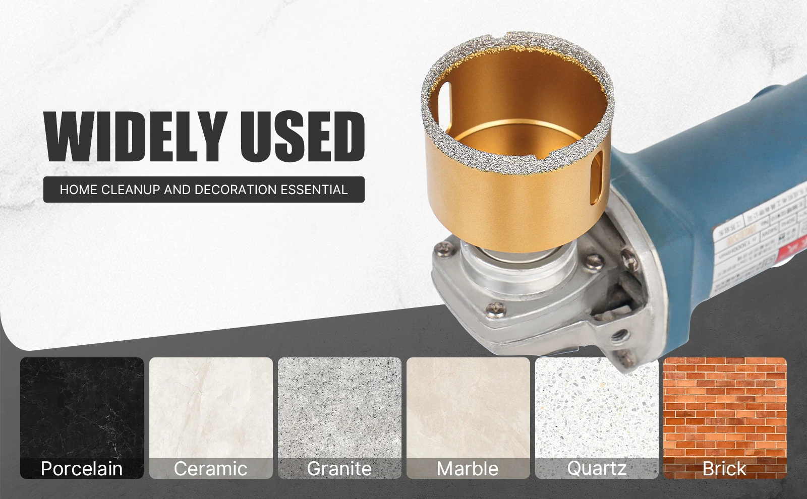 6-65mm 1PC M10 Thread Shank Dry Vacuum Brazed Diamond Drilling Core Bit For Drilling on Ceramic Tile Hole Saw Granite Marble